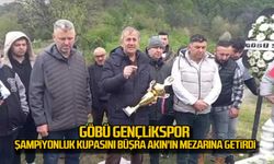 Göbü Gençlikspor şampiyonluk kupasını Büşra Akın'ın mezarına getirdi