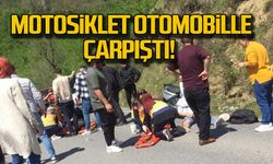 Alaplı’da motosiklet otomobille çarpıştı! 2 yaralı