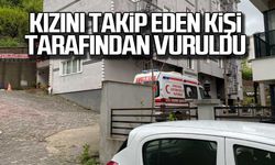 Kızını takip eden kişi tarafından vuruldu