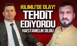 Kilimli'de olay! Tehdit ediyordu hastanelik oldu