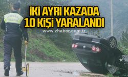 Karabük'te iki ayrı kazada 10 kişi yaralandı