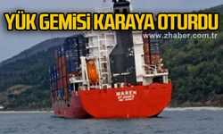 Yük gemisi karaya oturdu