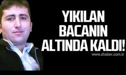 Yıkılan bacanın altında kaldı!