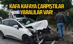 Kavşakta kafa kafaya çarpıştılar: 4 yaralı