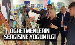 Öğretmenlerin sergisine yoğun ilgi!