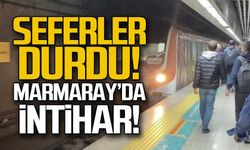 Seferler durdu! Marmaray'da intihar!