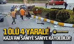 1 ölü 4 yaralı... Feci kaza saniye saniye kaydedildi!