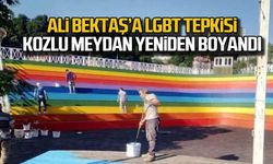 Ali Bektaş'a LGBT tepkisi... Kozlu Meydan yeniden boyandı!
