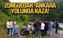 Zonguldak-Ankara yolunda kaza! Takla attı
