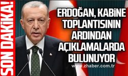 Cumhurbaşkanı Erdoğan, Kabine Toplantısı'nın ardından açıklamalarda bulunuyor