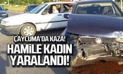 Çaycuma'da kaza! Hamile kadın yaralandı