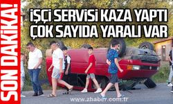 İşçi servisi kaza yaptı... Çok sayıda yaralı var