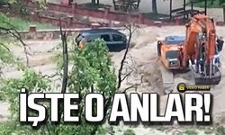 Sele kapılan araçlar böyle kurtarıldı!