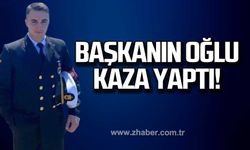 Başkanın oğlu kaza yaptı!