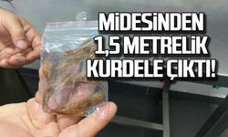 Oyun oynarken 1,5 metrelik kurdele yuttu!