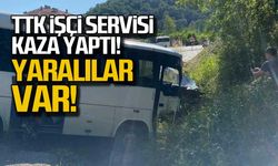 TTK işçi servisi kaza yaptı! Yaralılar  var!