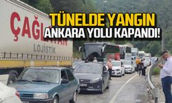 Tünelde yangın! Zonguldak-Ankara yolu kapandı!
