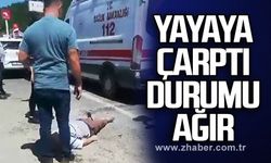 Çaycuma'da trafik kazası yayaya çarptı!