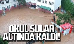 Okul sular altında kaldı!