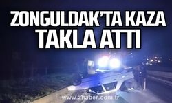 Zonguldak’ta kaza takla attı