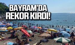 Kapuz plajı Bayram'da rekor kırdı!