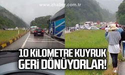 Zonguldak Ankara yolunda 10 kilometre kuyruk...