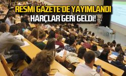 Resmi Gazete'de yayımlandı! Harçlar geri getirildi!