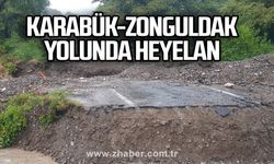 Karabük-Zonguldak yolunda heyelan