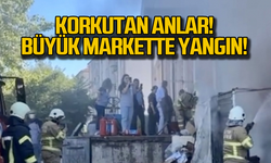 Korkutan anlar... Büyük markette yangın!