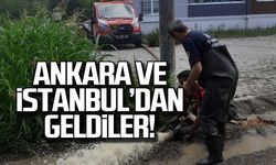 Ankara ve İstanbul itfaiyesi Çaycuma'ya geldi!