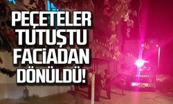 Peçeteler tutuştu... Faciadan dönüldü