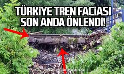 Zonguldak'ta tren faciasın son anda önlendi!
