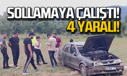 Sollamaya çalıştı! 4 yaralı!