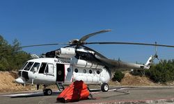 Karabük'te orman yangınlarına önlem olarak helikopter konuşlandı.