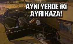 Aynı yerde iki ayrı kaza!