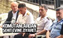 Komutanlardan şehit evine ziyaret