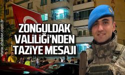 Zonguldak Valiliği’nden taziye mesajı