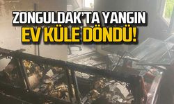 Zonguldak'ta yangın, ev küle döndü!