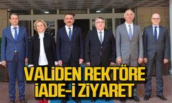 Vali Hacıbekaşoğlu'ndan Rektör Özölçer'e iade-i ziyaret