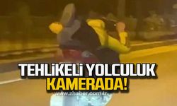 Tehlikeli yolculuk kamerada!