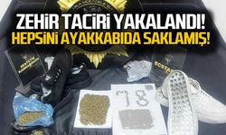 Zehir taciri yakalandı. Hepsini ayakkabıda saklamış!