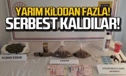 Yarım kilodan fazla yakalandı! Serbest kaldılar!