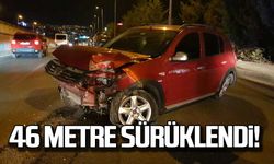 Karabük'te kaza, 46 metre sürüklendi!