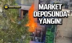 Market deposunda yangın!