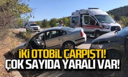 İki otomobil çarpıştı! Çok sayıda yaralı var!