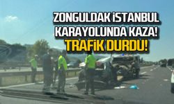 Zonguldak- İstanbul karayolunda kaza! Trafik durdu!