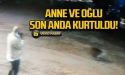 Anne ve oğlu son anda kurtuldu!