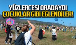 Yüzlercesi oradaydı... Çocuklar gibi eğlendiler!