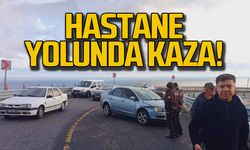 Hastane yolunda kaza! Yol kapandı!