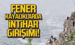 Zonguldak Fener kayalıklarda canına kıymak istedi!